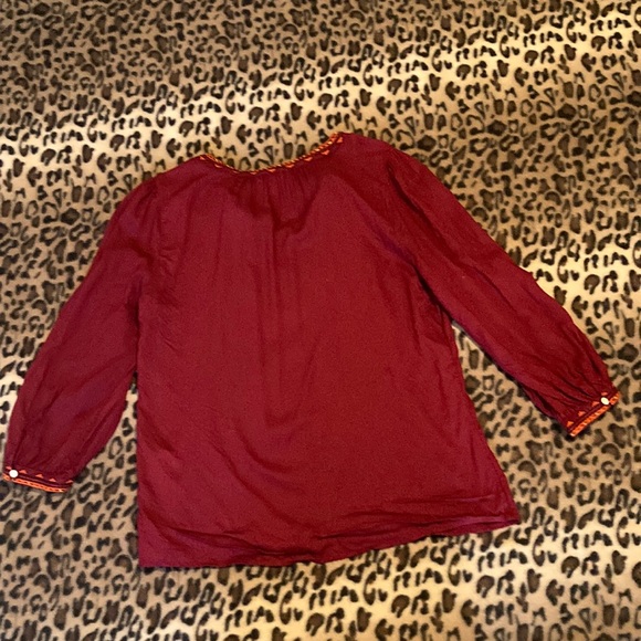 2 for $13 LUCKY BRAND Shirt V-Neck Women's Size M Bohemian Top Lucky Brand Boho - Picture 3 of 11